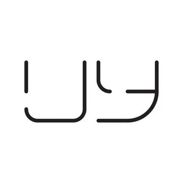 Uy initial letter vector logo icon Illustrazione stock