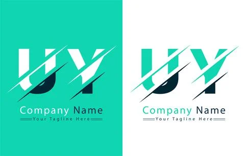 UY Letter Logo Vector Design Template Elements Stock Illustration