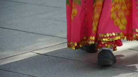 Uyghur dancer under sun. Stock Footage 21829871