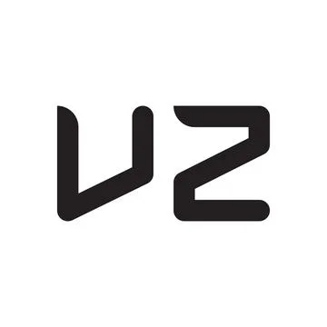 Uz initial letter vector logo icon Ilustração Stock