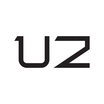 Uz initial letter vector logo icon Illustrazione stock