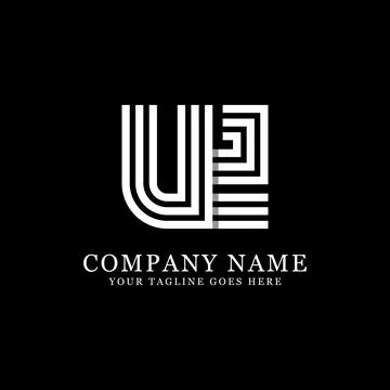 UZ initial logo designs, creative monogram logo template Stock Illustration