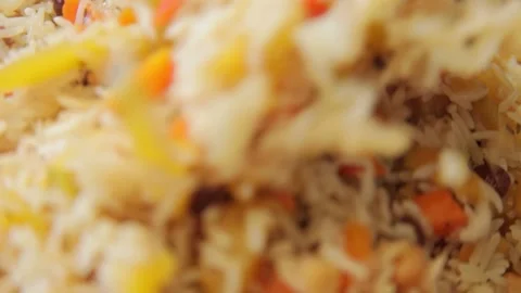 Uzbek Pilaf Stock Footage 137116687