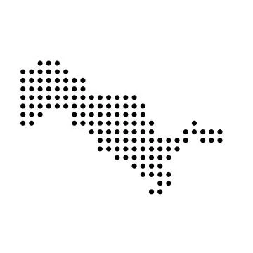 Uzbekistan dotted vector map Stock Illustration