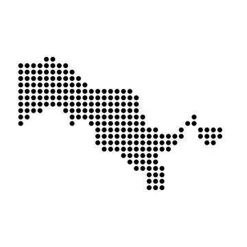 Uzbekistan dotted vector map Stock Illustration