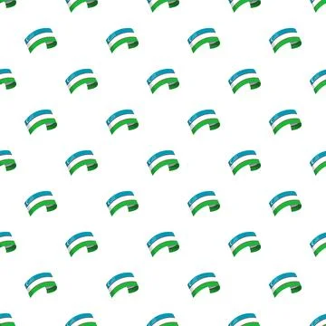 Uzbekistan flag creating a repeating seamless pattern Stock Illustration