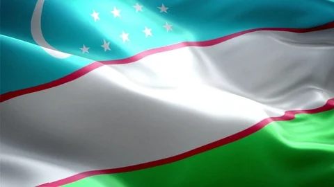 Uzbekistan Flag Stock Footage 116406707