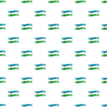 Uzbekistan flag pattern forming a seamless patriotic background 스톡 일러스트
