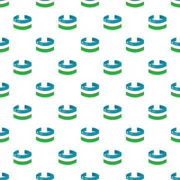 Uzbekistan flag pattern repeating national symbol background Illustrazione stock