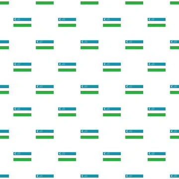 Uzbekistan flag pattern repeating seamless background texture Stockillustratie