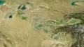 Uzbekistan, glide over the map, outlined 4k or 4k+ Resolution