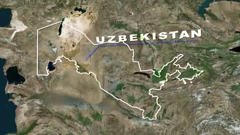 Uzbekistan Map Animation Video stock 273880272