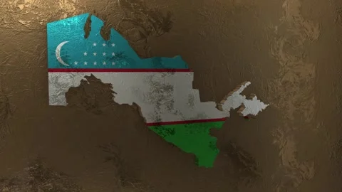 Uzbekistan map 库存影片 277927805