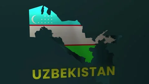 Uzbekistan Map 库存影片 279769312
