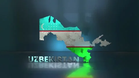 Uzbekistan Map Stock Footage 283071117