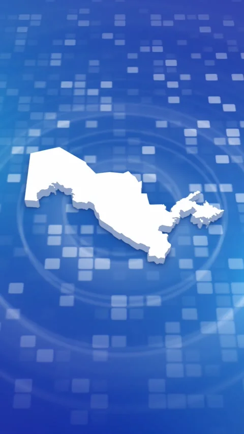 Uzbekistan Map Intro Stock Footage 259983052