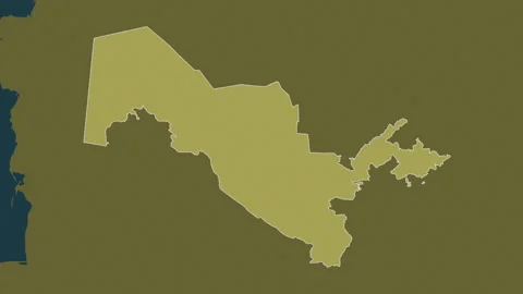 Uzbekistan map - zoom. Border. Pattern. Stock Footage 241685639