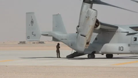 V-22 Osprey (HD)c Video stock 7733528