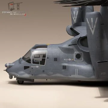 V-22 Osprey USAF 3D Model