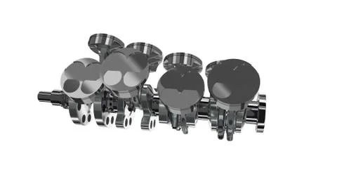 V 8 engine. 3D render Stock Illustration