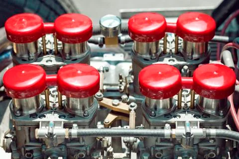 V-8 Engine detail Foto stock