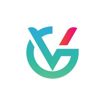 V and G letter logo Illustrazione stock