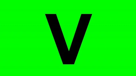 "V" Chromakey Green Screen Animated Fire Snow Water Explosion Lettering Stock Footage 133131