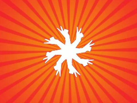 V Hands Loop Stock Footage 450463