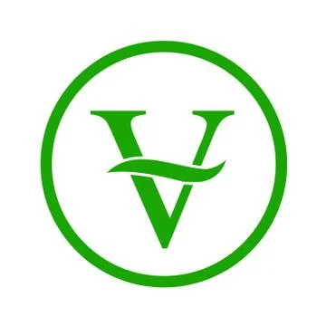 The V-label- V with a leaf symbolizing Vegetarian friendly diet by European V Stock Illustration