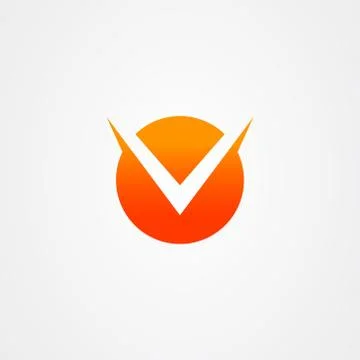 V letter icon logo vector design Stock Illustration