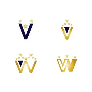 V letter icon on white 스톡 일러스트