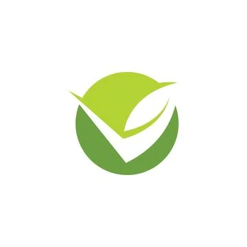 V Letter leaf  Icon Design Vector Stock Illustration