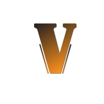 V letter logo design Illustrazione stock