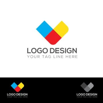 V Letter Logo 스톡 일러스트