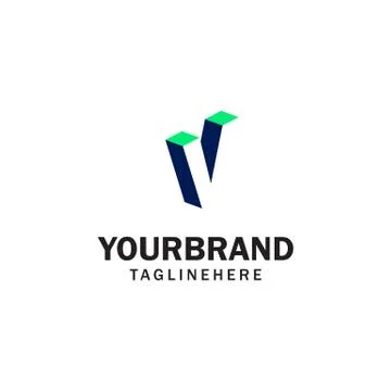 V Letter logo in negative space vector design template elements Stock Illustration