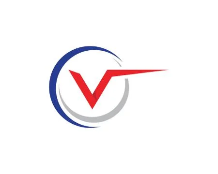 V Letter Logo Template Stock Illustration