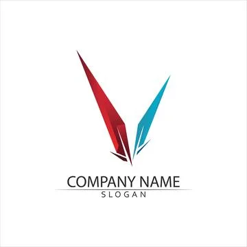 V Letter Logo Template vector Stock Illustration