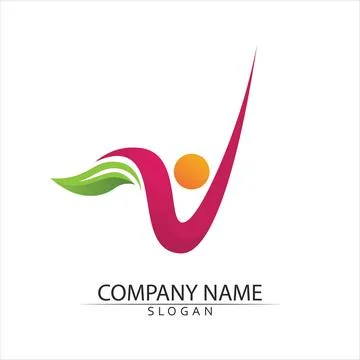 V Letter Logo Template vector Stock Illustration