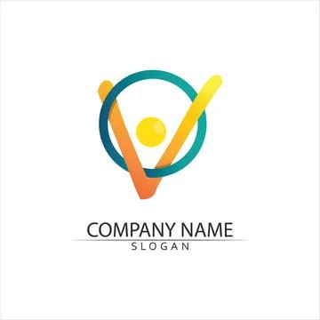 V Letter Logo Template vector Stock Illustration