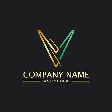V Letter Logo Template vector Stock Illustration