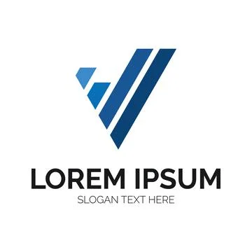 V Letter Logo Vector Design Stock Illustration