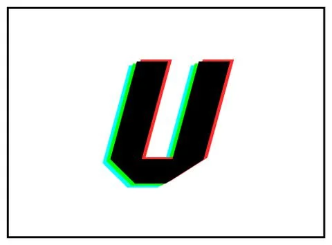 V letter logo, vector desing font .Dynamic, split-color, shadow of  number re Stock Illustration
