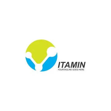 V letter molecule for vitamin text vector illustration design Stock Illustration