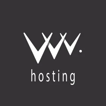 V letter or abstract web hosting sign logo template Stock Illustration