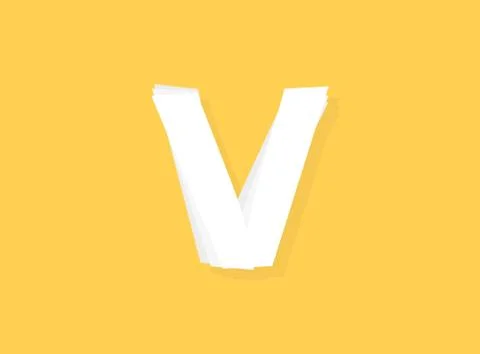 V Letter vector font, modern layers design. Eps10 illustration Stock Illustration