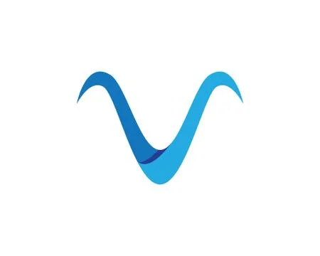 V letter wave Logo Template Stock Illustration