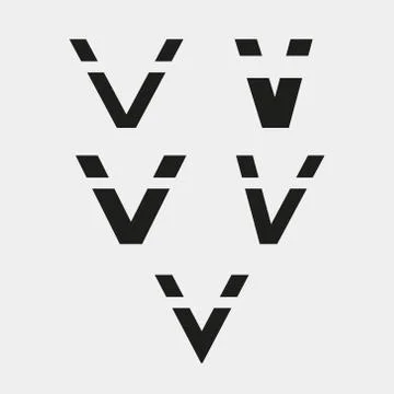 V logo monogram, vector Illustration