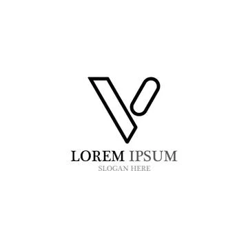 V Logo Template vector Stock Illustration