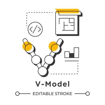 V-model modern linear concept icon Stock-Illustration