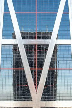 V-shaped structure of a building Stock Photos